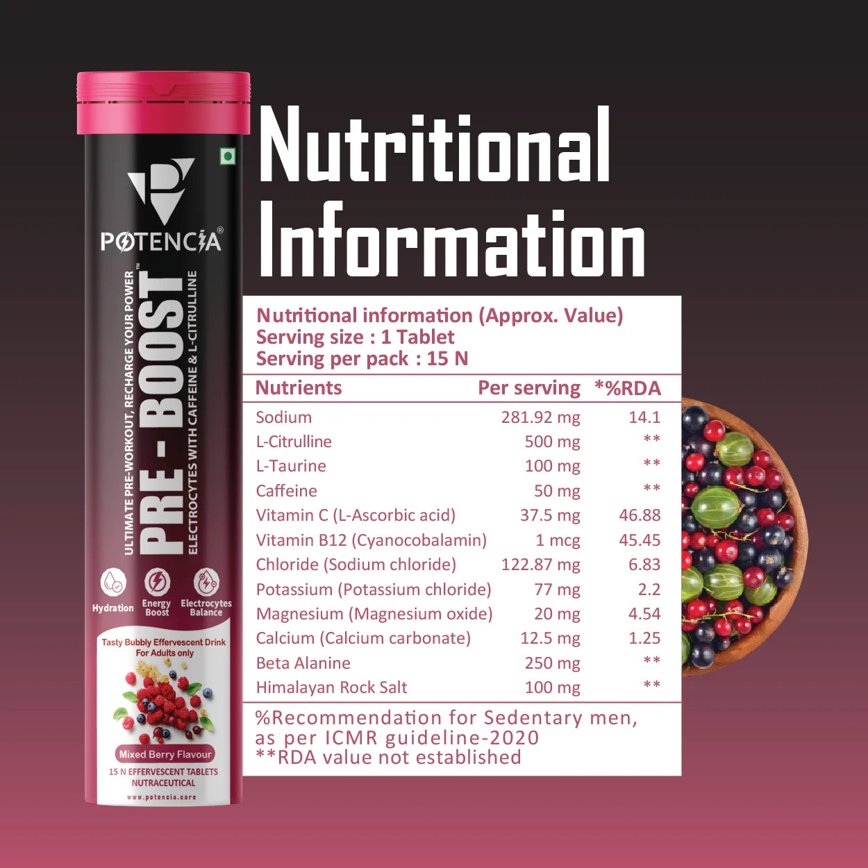 Pack of 6 Pre-Boost Mixed-Berry