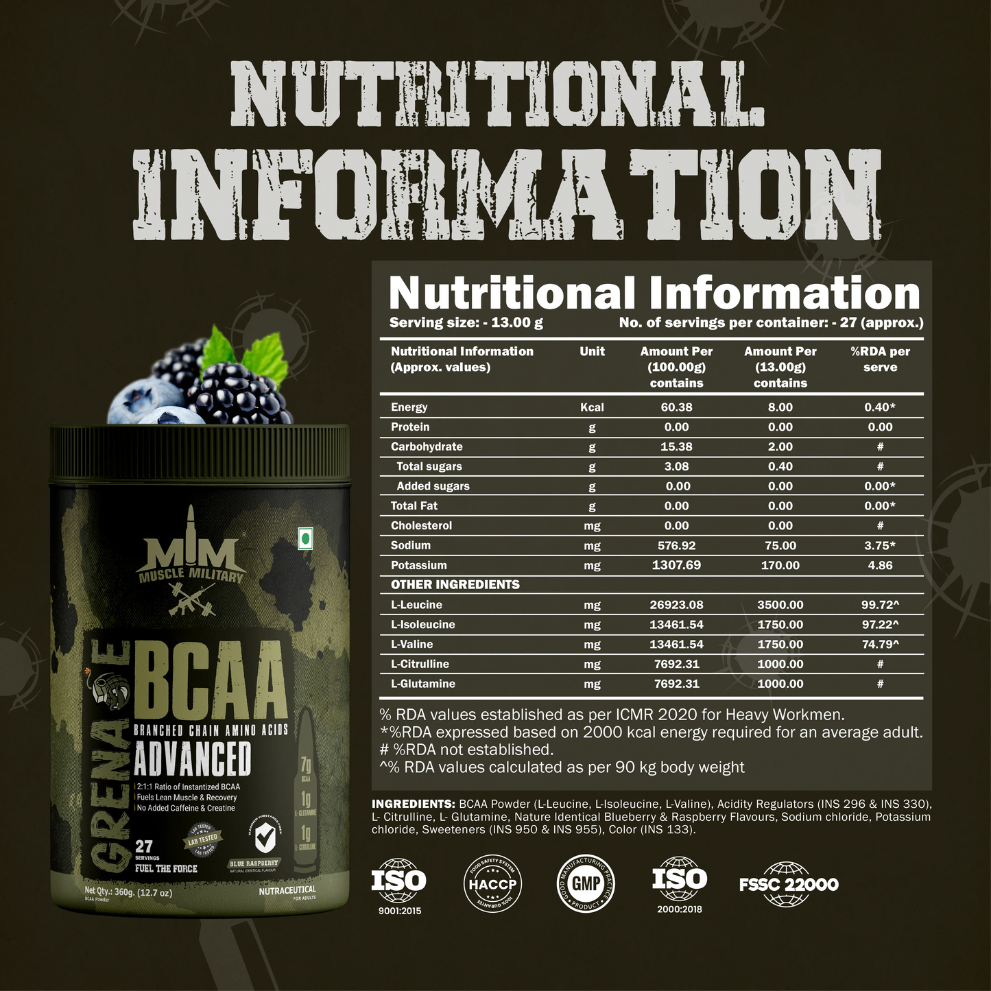 GRENADE BCAA