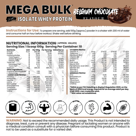 Mega Bulk Mass Gainer With Whey Protein
