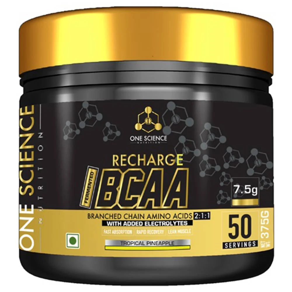 One Science Recharge BCAA, 375 g (0.826 lb), 50 Servings,