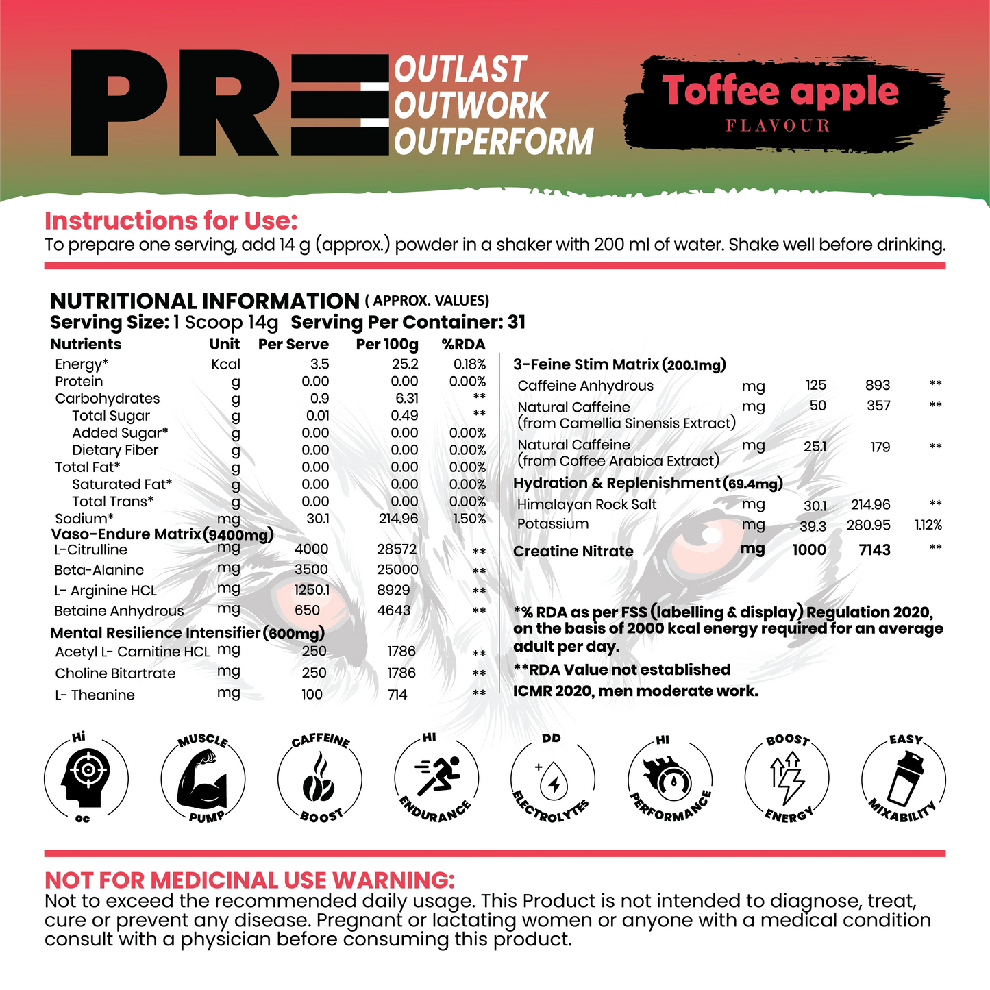 PR3-Out Performe Pre workout