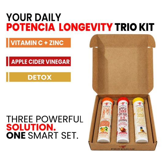 Potencia Longevity & Forever Active Trio Kit Immunity | Detox | Daily Wellness