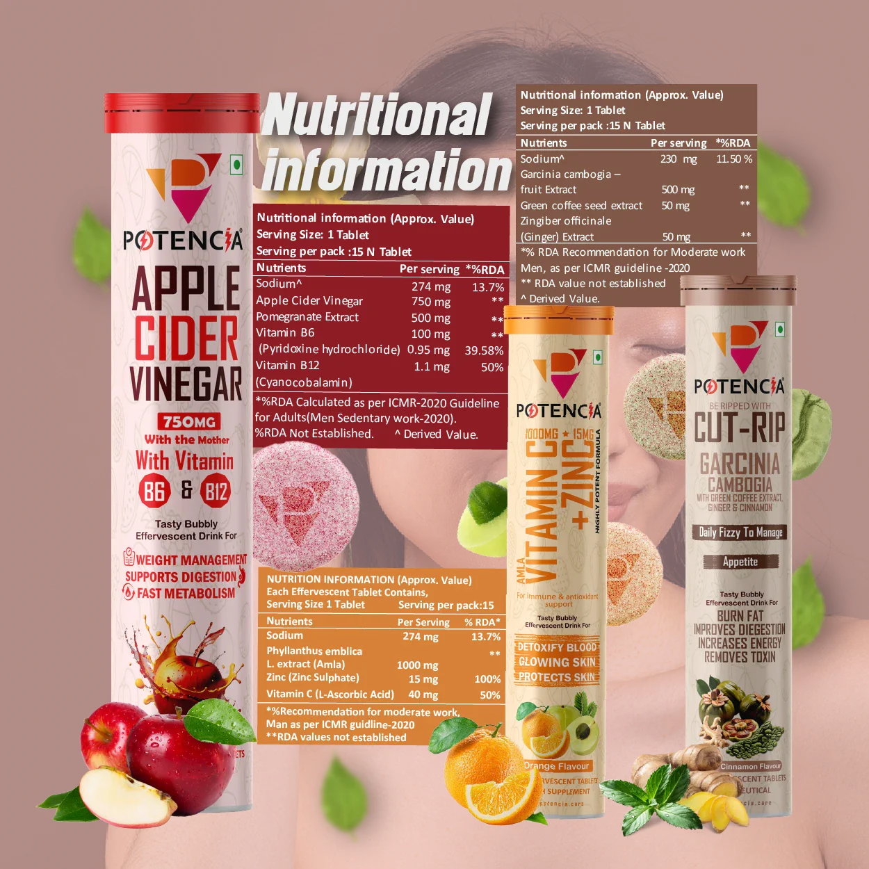Cut Rip+Vitamin C+Apple Cider Combo
