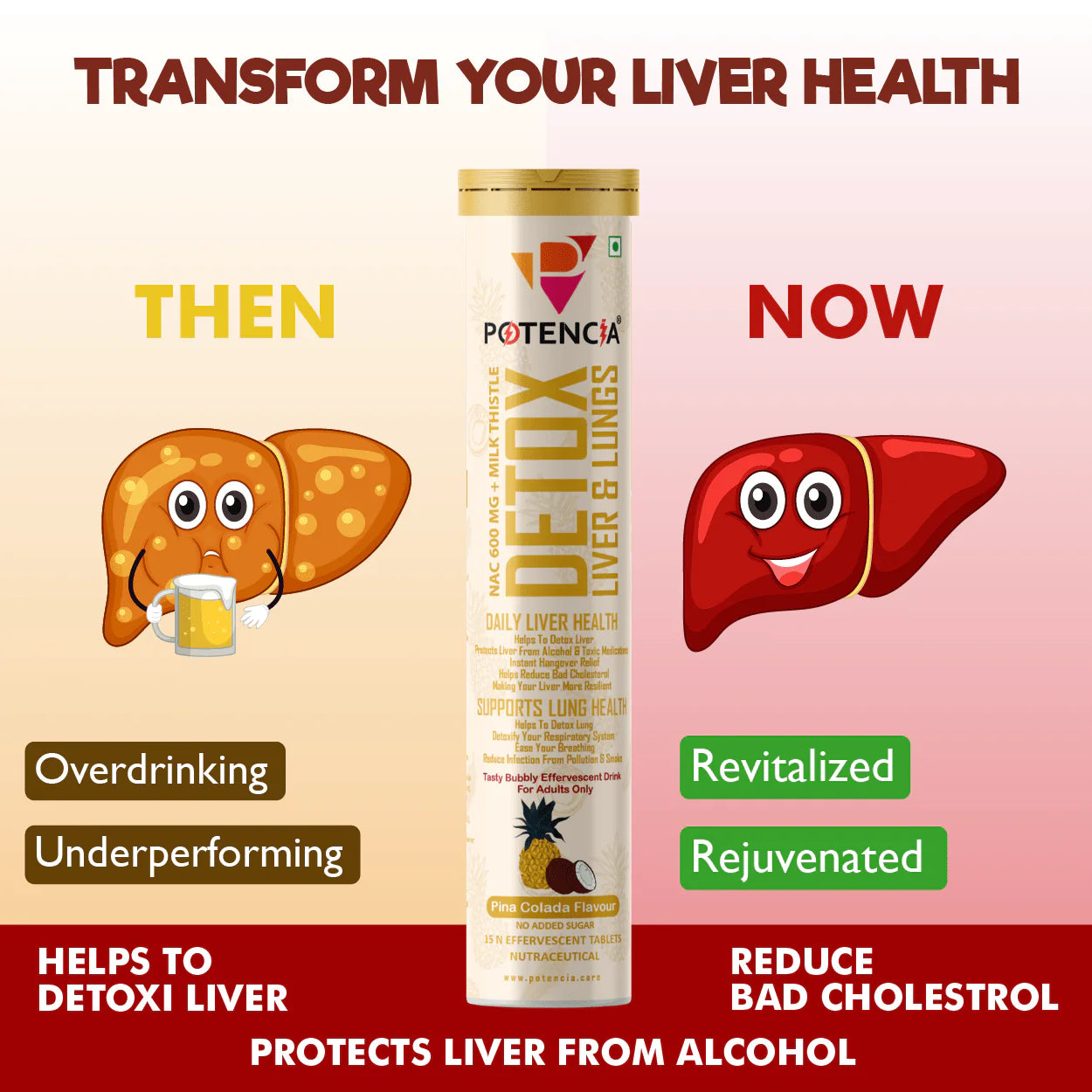Pack of 3 Detox Liver & Lungs Pinacolada