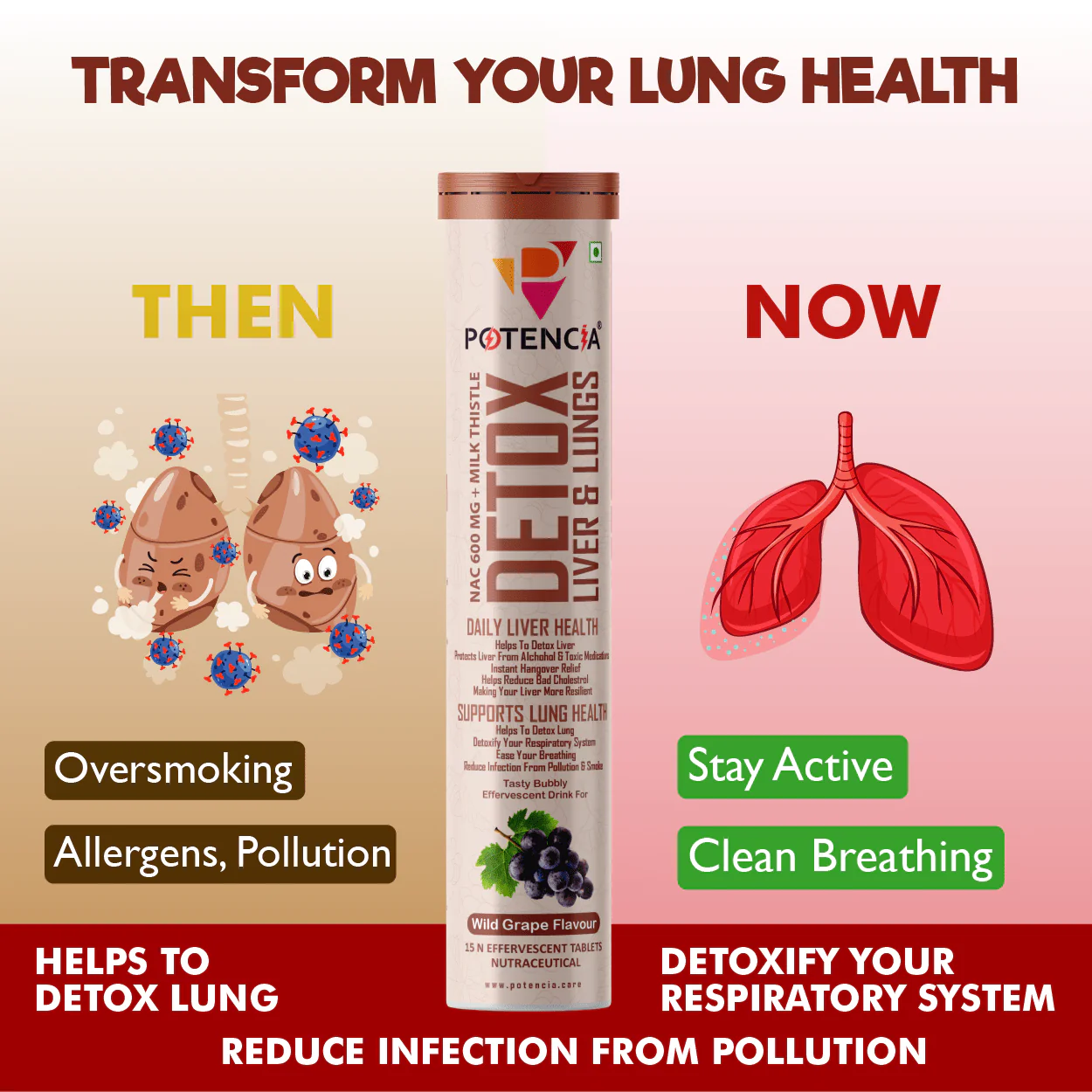 Pack of 9 Detox Liver & Lungs Wild Grape