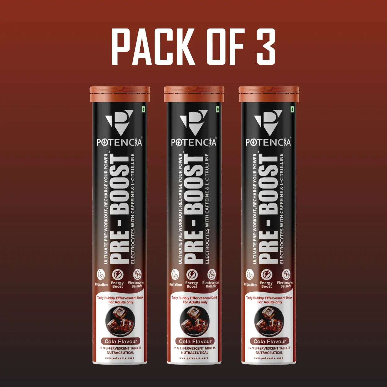 Pack of 3 Pre-Boost Cola