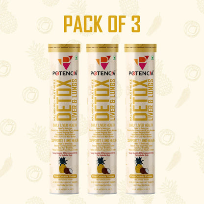 Pack of 3 Detox Liver & Lungs Pinacolada