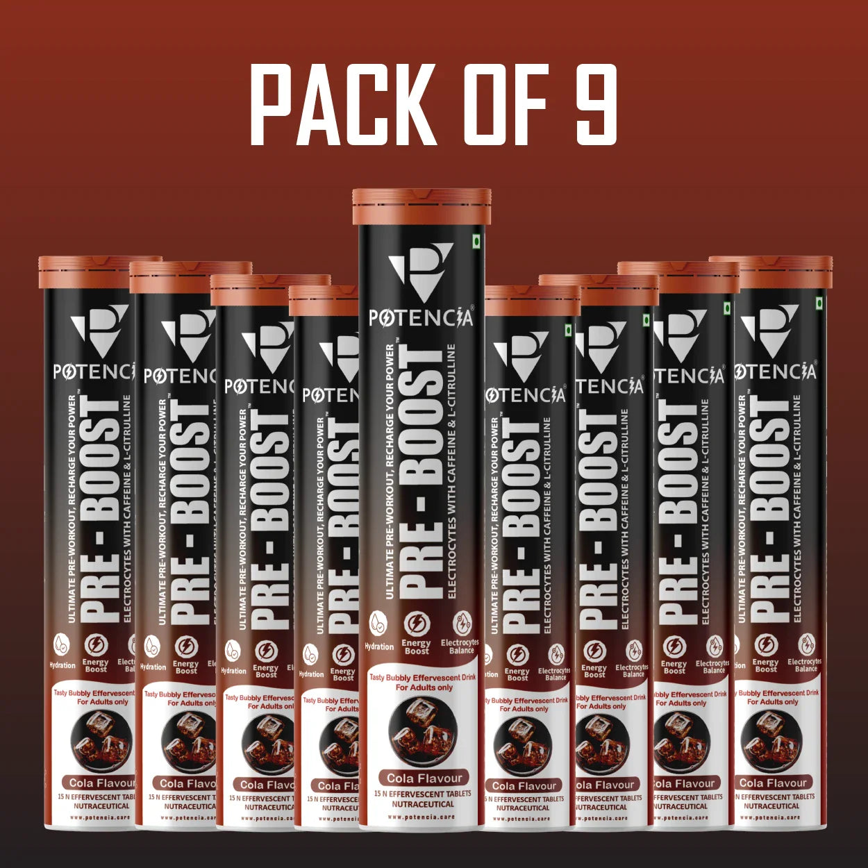 Pack of 9 Pre-Boost Cola