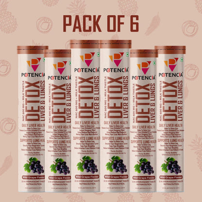 Pack of 6 Detox Liver & Lungs Wild Grape