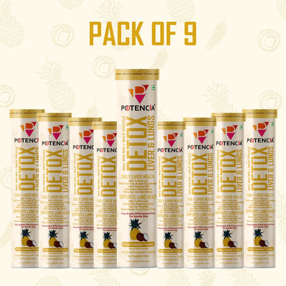 Pack of 9 Detox Liver & Lungs Pinacolada