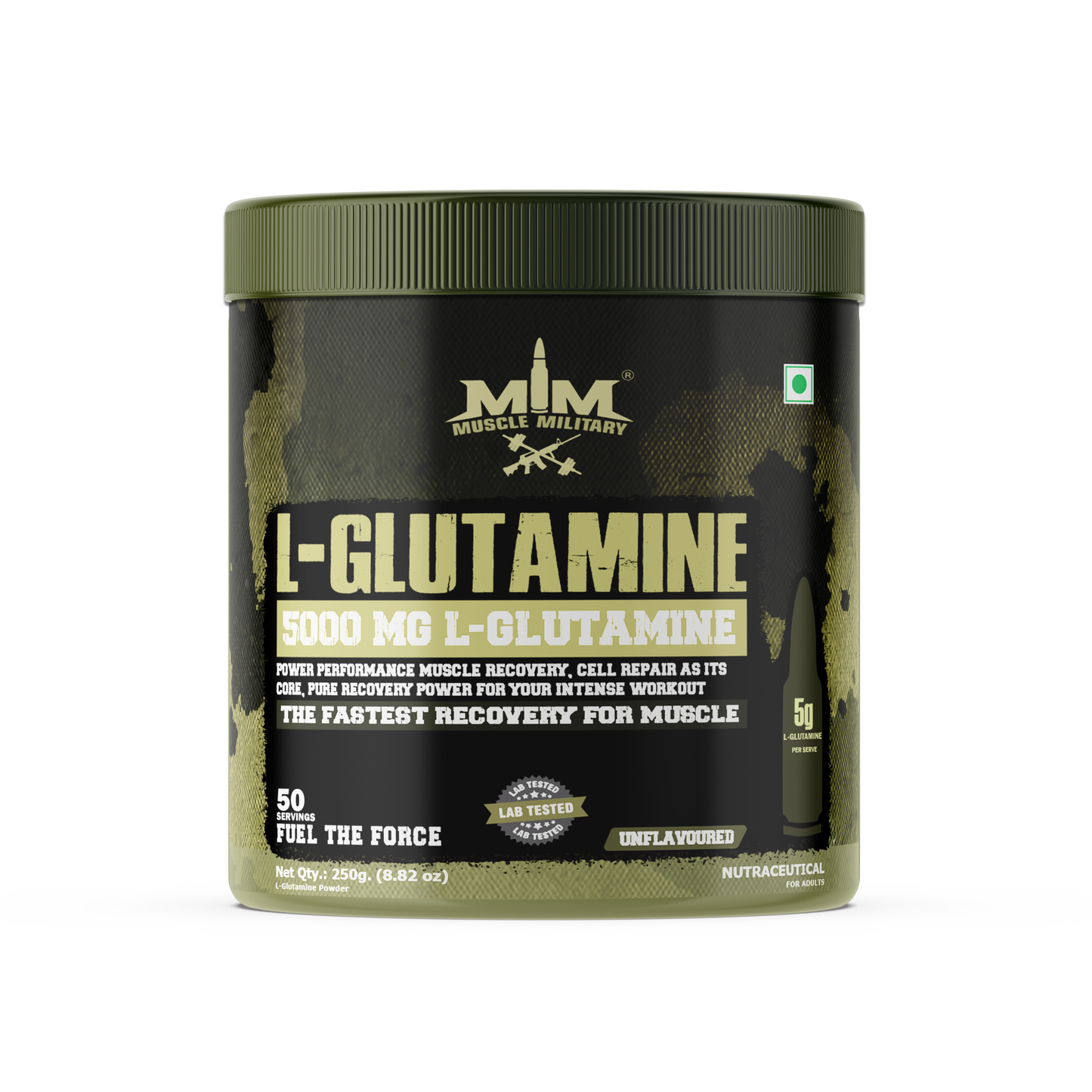 L-Glutamine 5000 mg | 100% Pure, No Additives, No Preservatives | 5g/Serve | 50 Servings
