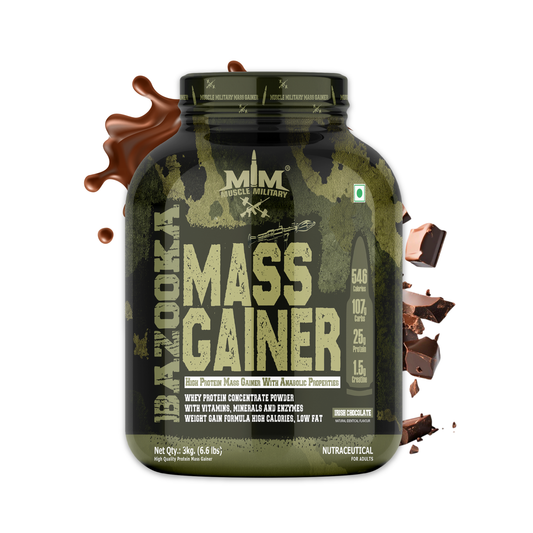Bazooka Mass Gainer | High-Calorie Weight Gainer with Protein, Creatine & DigeZyme® | Muscle & Size Formula