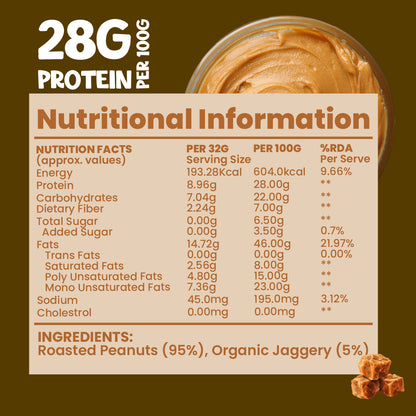 Organic Peanut Butter with Organic Jaggery 500g