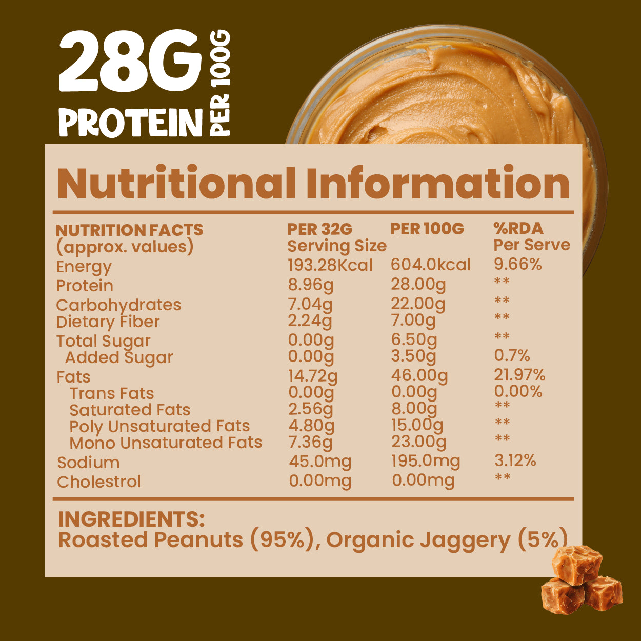 Organic Peanut Butter with Organic Jaggery 1 kg