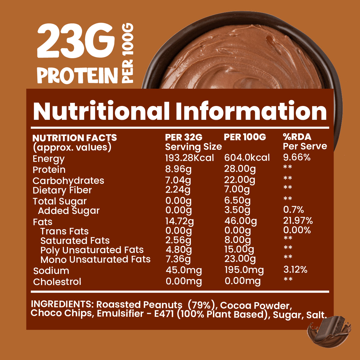 Potencia Chocolate Crunchy Peanut Butter 200g