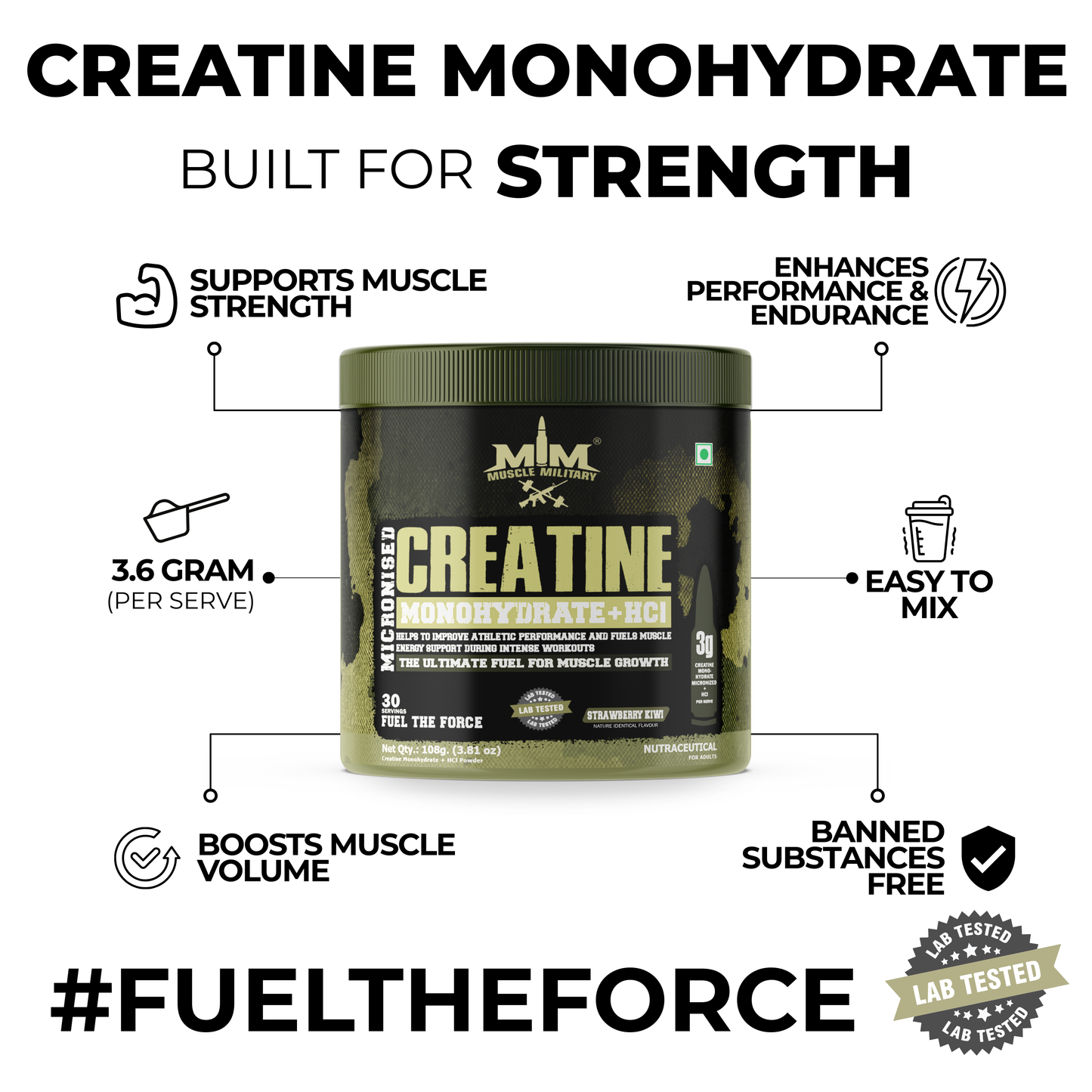 Creatine Monohydrate + HCL