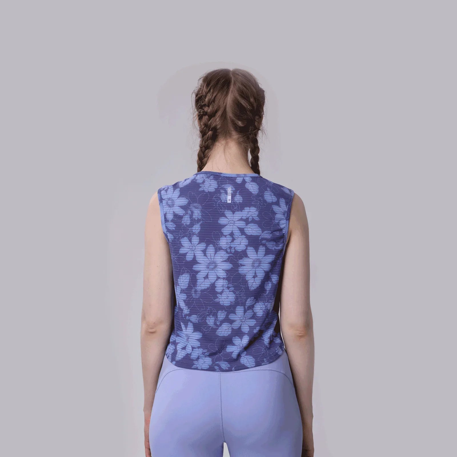 Activechill Athletic Flower Print Cropped Tank