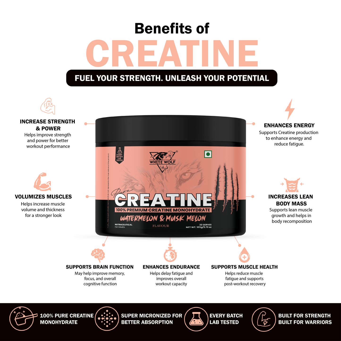 Pure Range Creatine Monohydrate Flavoured