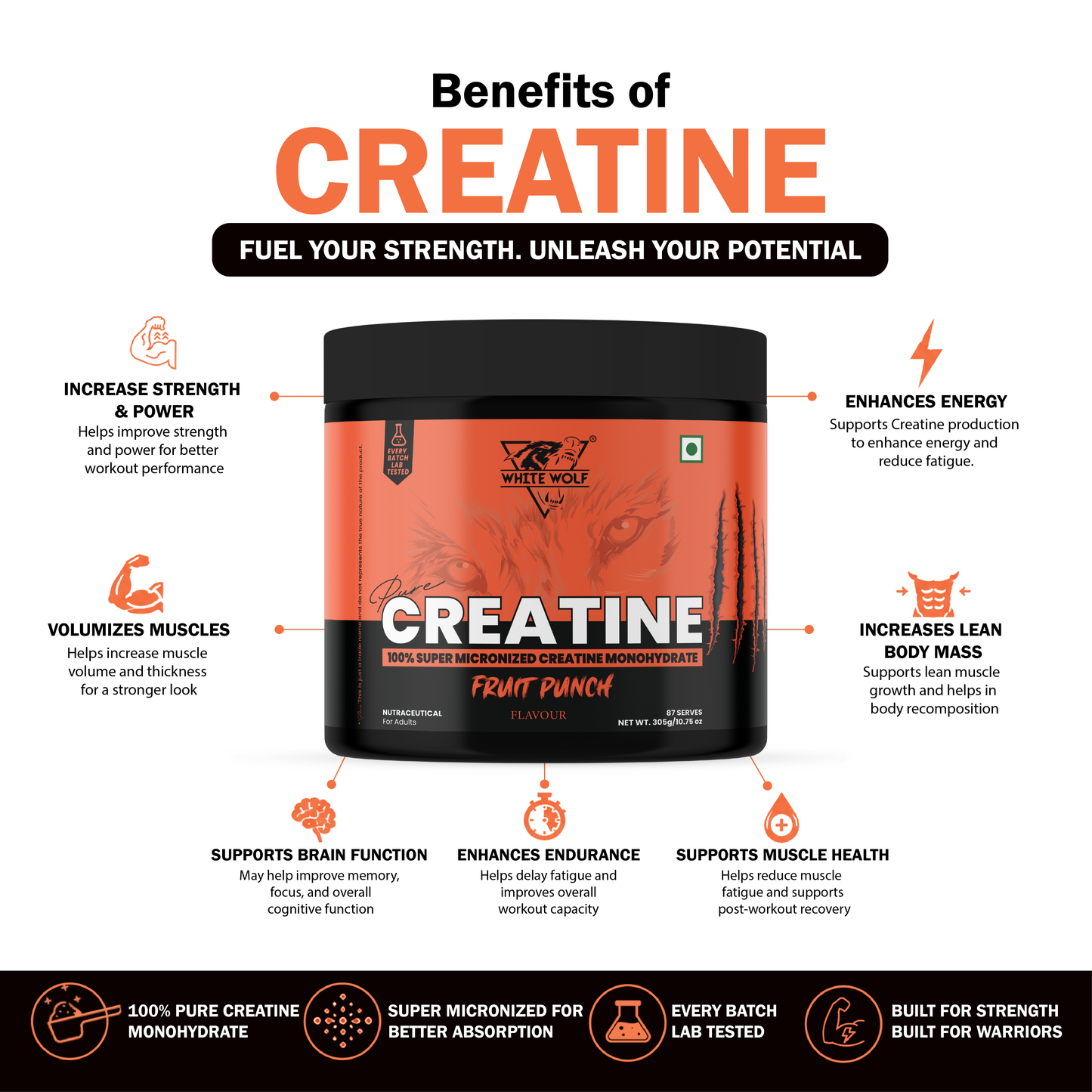 Pure Range Creatine Monohydrate Flavoured