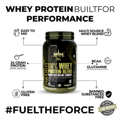 Dynamite 100% Whey Protein | Bcaa + Glutamine