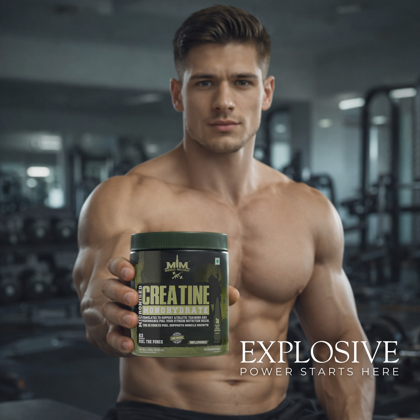 Micronised Creatine Monohydrate Flavoured | 100% Pure Creatine | 3.6g/Serve | 75 Servings