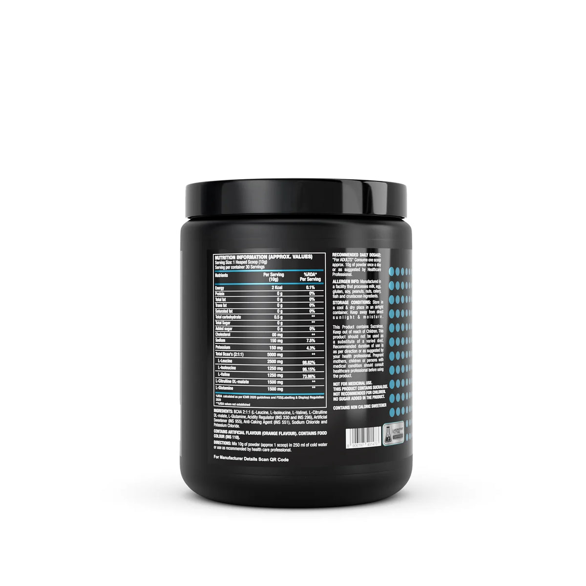One Science Recharge BCAA, 375 g (0.826 lb), 50 Servings,