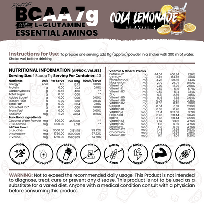 BCAA 7 g with L-Glutamine (1 g) & Electrolytes