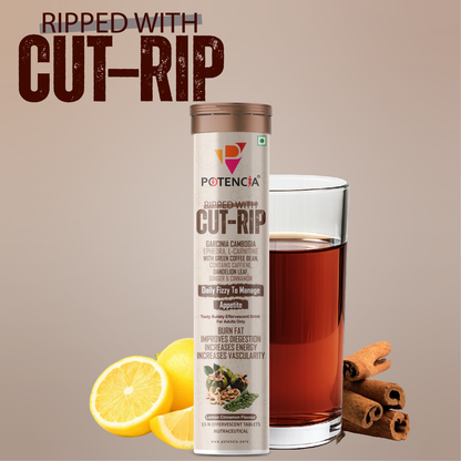 Potencia New Cut-Rip Tablets with Garcinia Cambogia, Ephedra , L-Carnitine, Green Coffee, Ginger & Cinnamon Extract | Fat Loss, Appetite Control & Metabolism Support | With Caffeine & Chromium