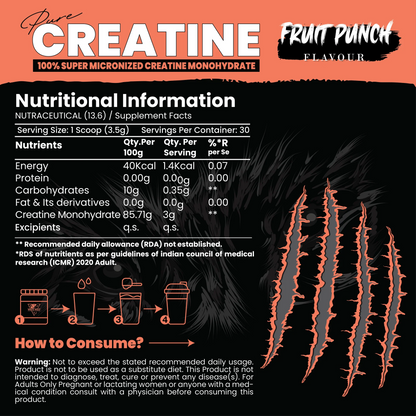 Pure Range Creatine Monohydrate Flavoured
