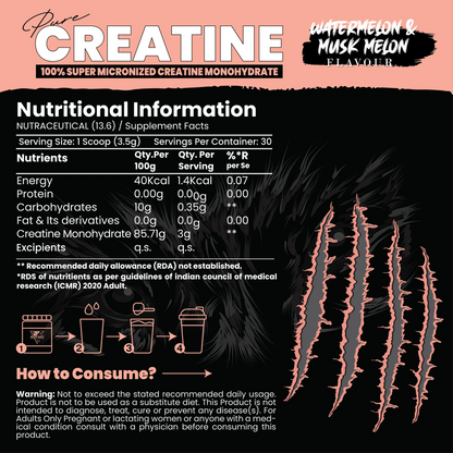 Pure Range Creatine Monohydrate Flavoured
