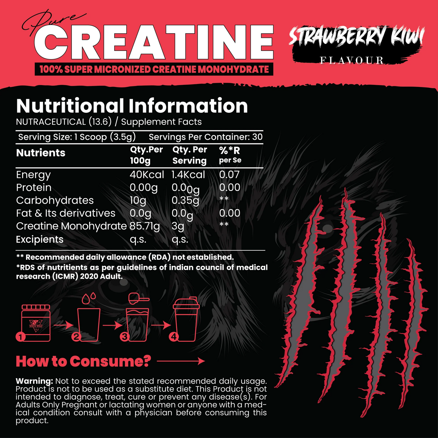 Pure Range Creatine Monohydrate Flavoured
