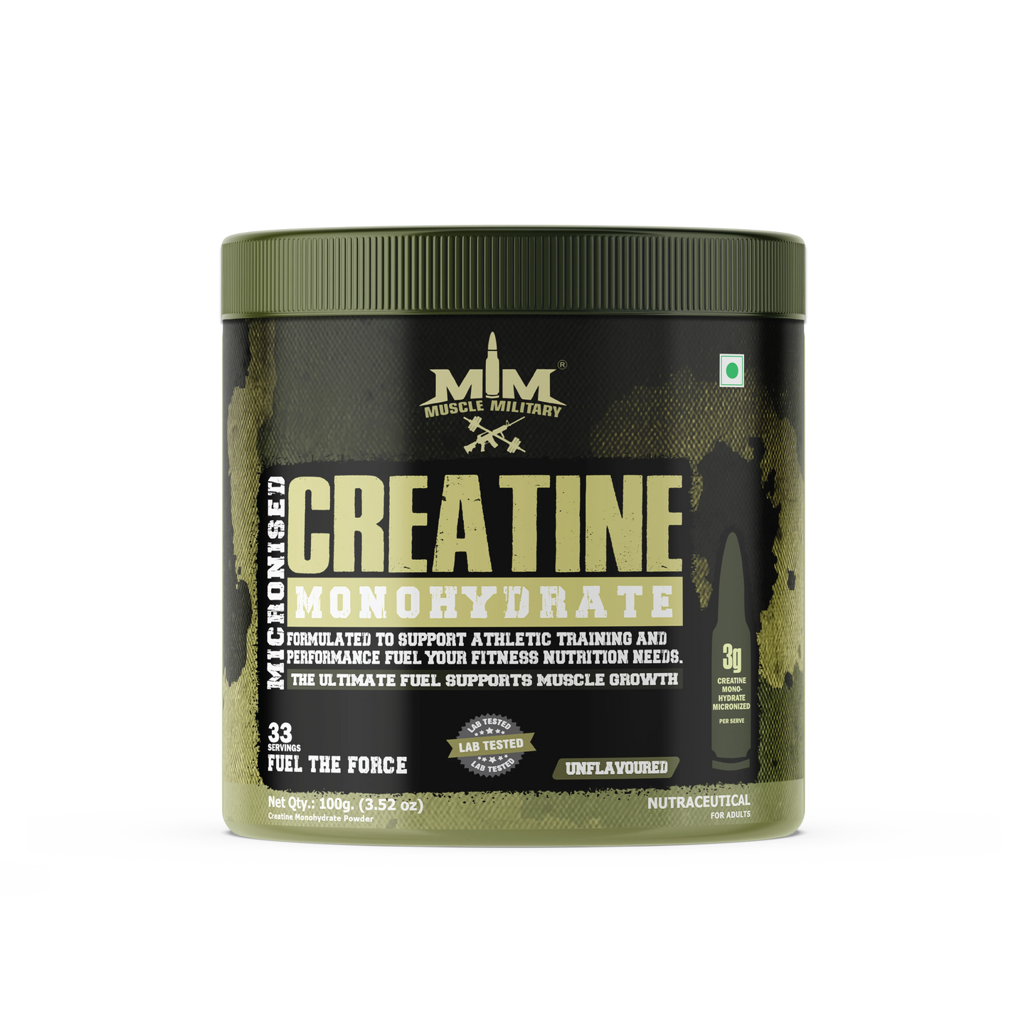 Micronised Creatine Monohydrate | 100% Pure Creatine | Unflavoured | 3g/Serve