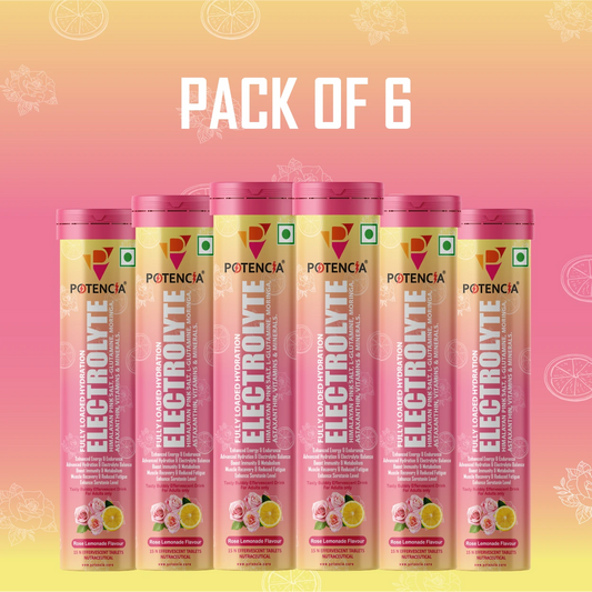 Pack of 6 Electrolyte Rose Lemonade