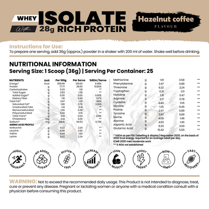 Whey Isolate With 28g Whey Protein