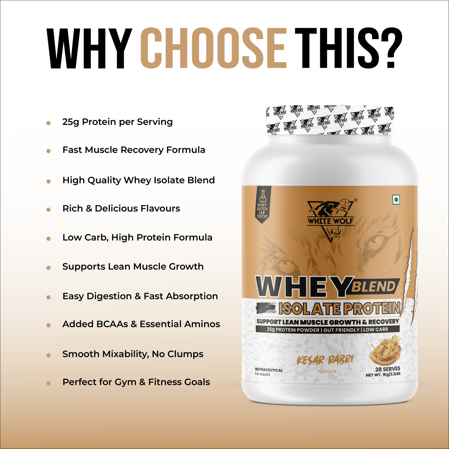 Whey Blend with Isolate 25 g Protein