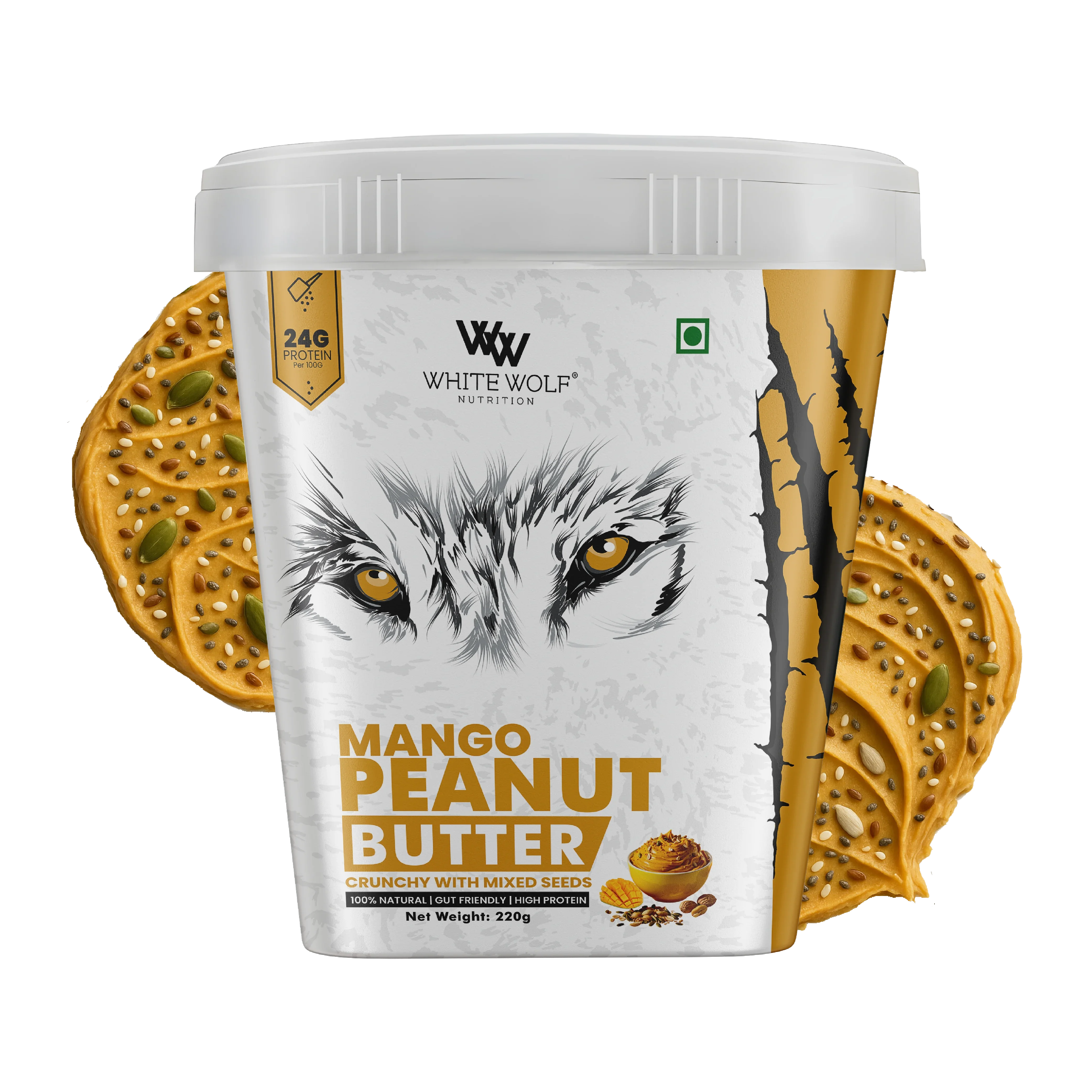 Mango Peanut Butter with Mixed Seeds