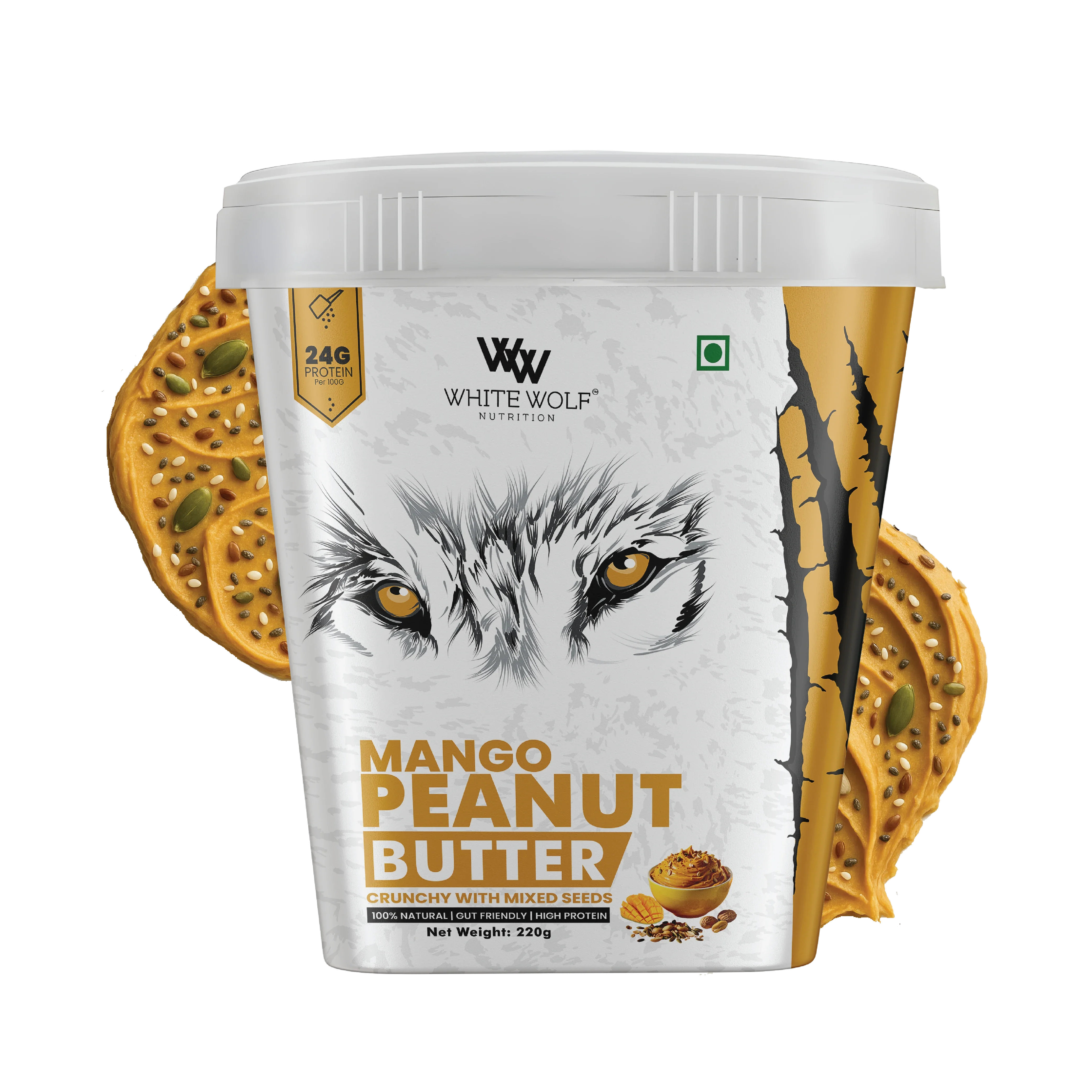 Mango Peanut Butter with Mixed Seeds