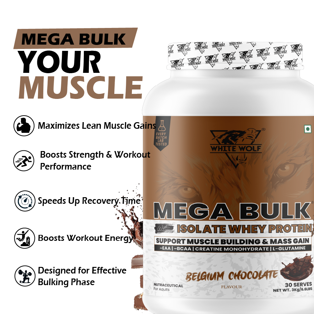 Mega Bulk Mass Gainer With  Whey Protein