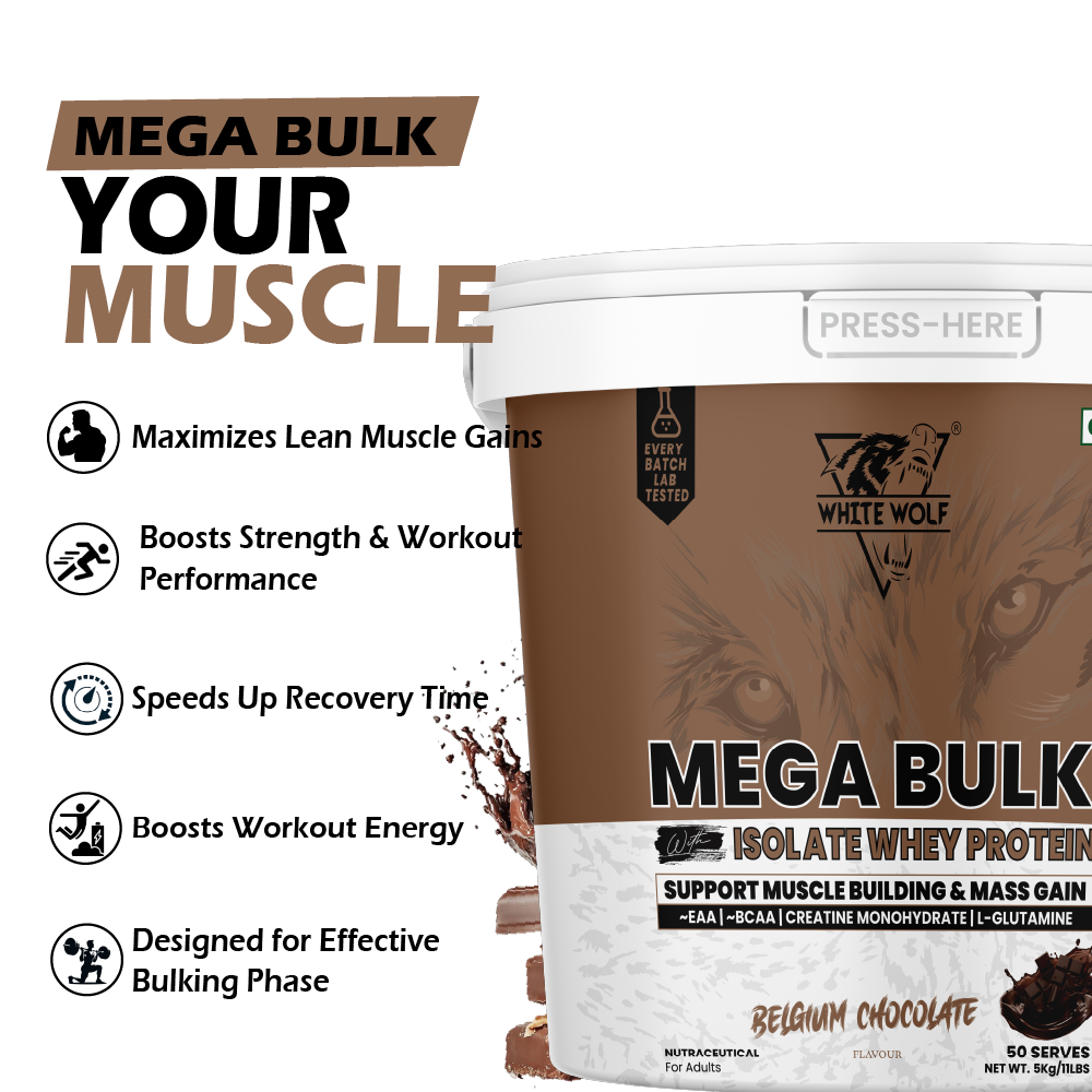 Mega Bulk Mass Gainer With  Whey Protein