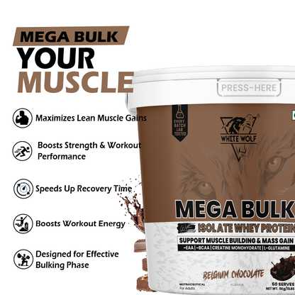 Mega Bulk Mass Gainer With  Whey Protein