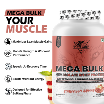 Mega Bulk Mass Gainer With  Whey Protein
