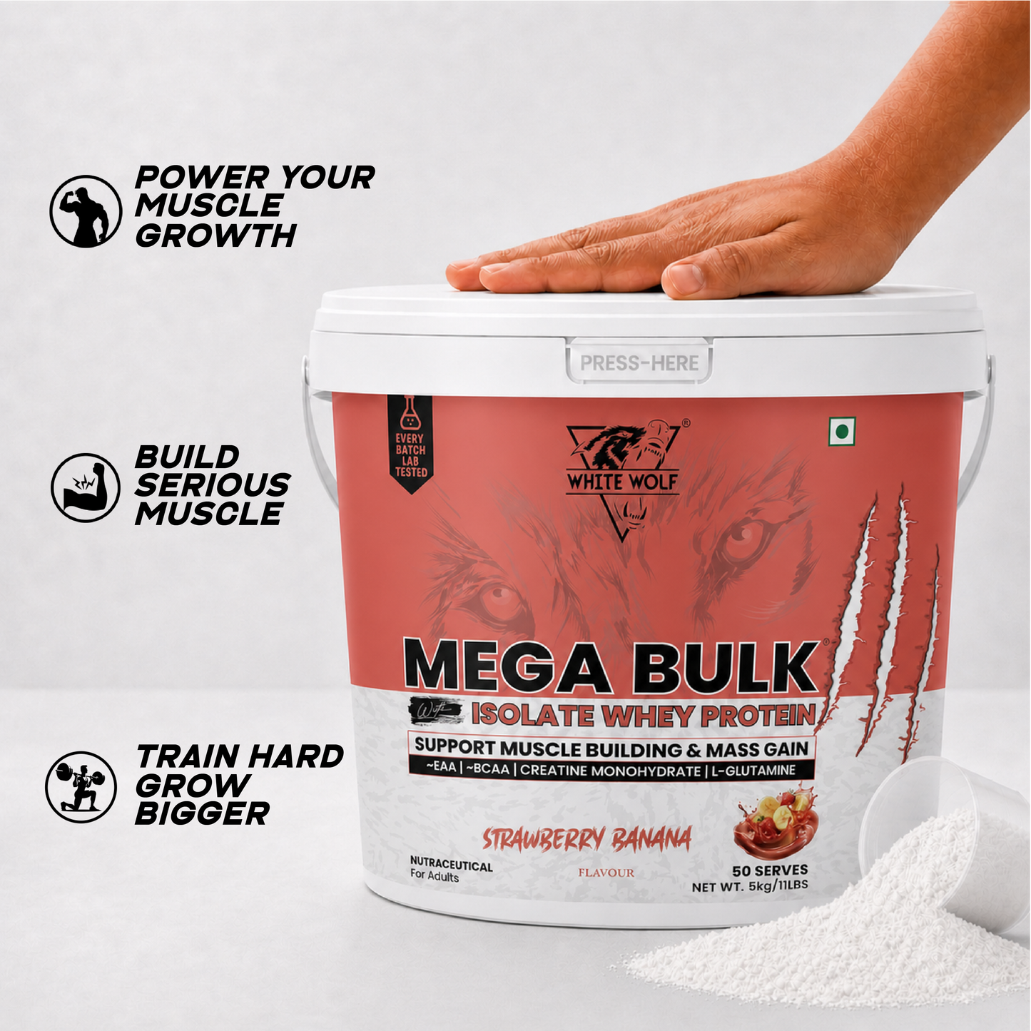 Mega Bulk Mass Gainer With  Whey Protein