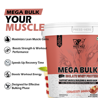 Mega Bulk Mass Gainer With  Whey Protein