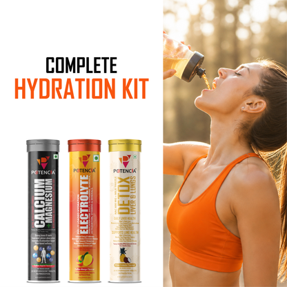 Potencia's Hydration & Restore Kit | India's Advanced Daily Hydration, Electrolyte & Recovery Support Stack