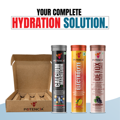 Potencia's Hydration & Restore Kit | India's Advanced Daily Hydration, Electrolyte & Recovery Support Stack