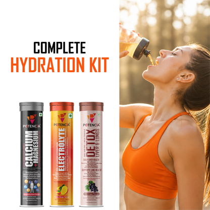 Potencia's Hydration & Restore Kit | India's Advanced Daily Hydration, Electrolyte & Recovery Support Stack
