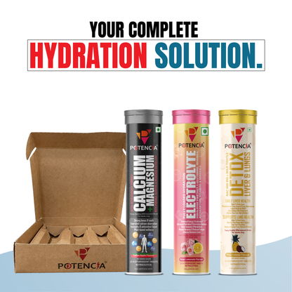 Potencia's Hydration & Restore Kit | India's Advanced Daily Hydration, Electrolyte & Recovery Support Stack