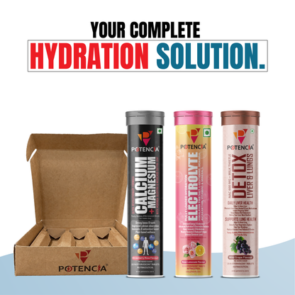Potencia's Hydration & Restore Kit | India's Advanced Daily Hydration, Electrolyte & Recovery Support Stack