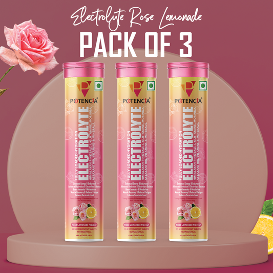 Pack Of 3 Electrolyte Rose Lemonade