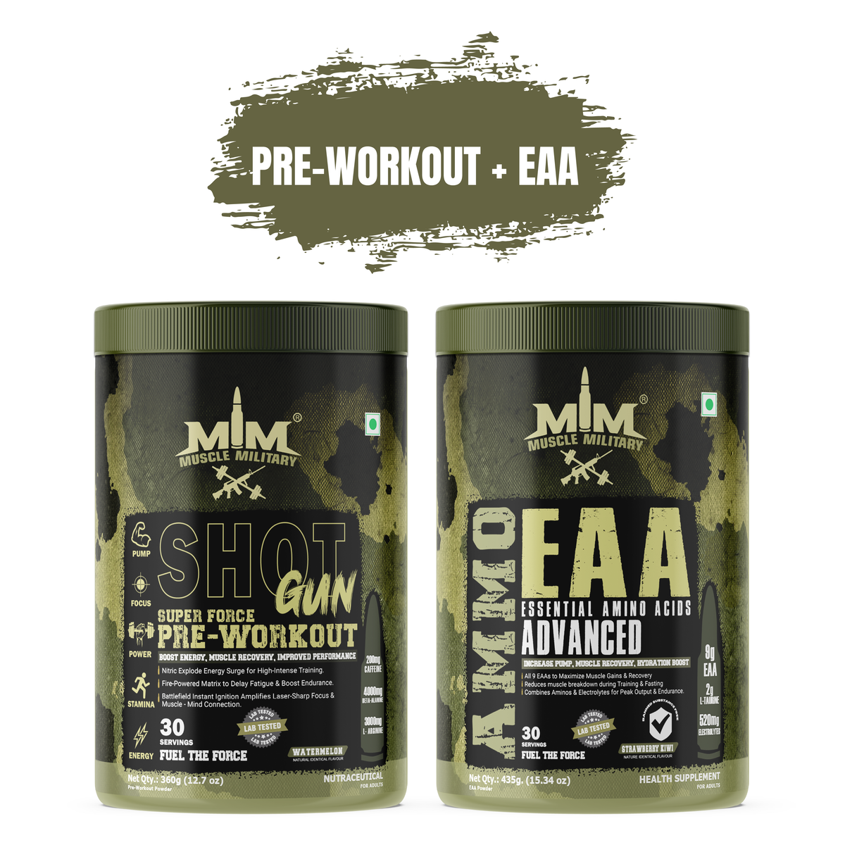 Muscle Military PRE-WORKOUT SHOTGUN +AMMO EAA COMBO
